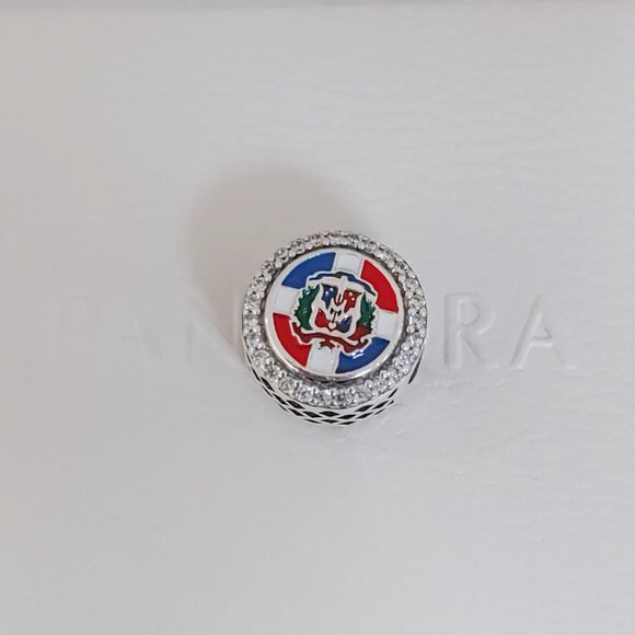 Pandora Dominican Republic Flag Charm Bead Exclusive Travel Pendant S925 Silver - Picture 6 of 6